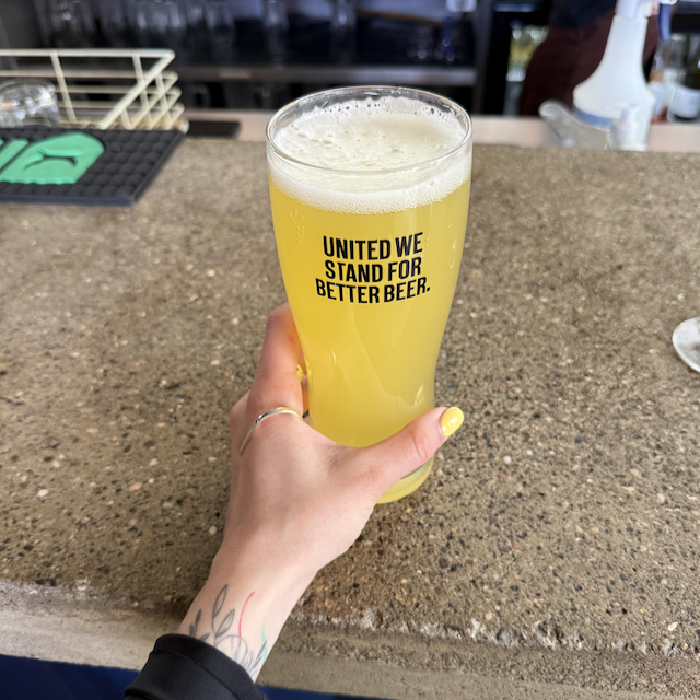 had some delicious beer.