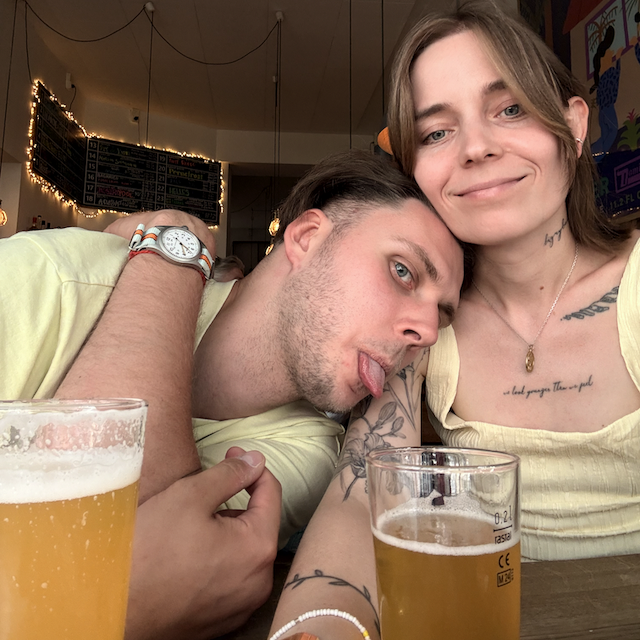 had some delicious beer.