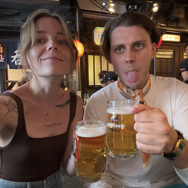 had some delicious beer.