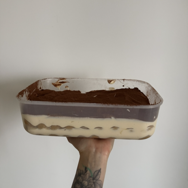 got so good at making tiramisu that you can basically do it with your left hand now.